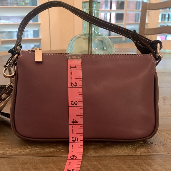NWT, Claudia Firenze Italian leather Demi crossbody in plum . - Picture 6 of 12